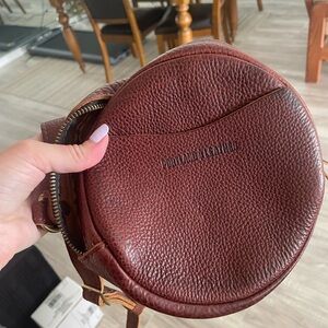 Portland Leather Rich Brown Circular Bag